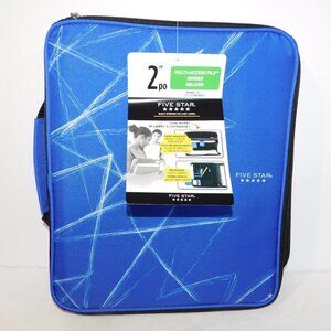 Mead Five Star 2" Multi Access File Binder Blue White Black New with Tag